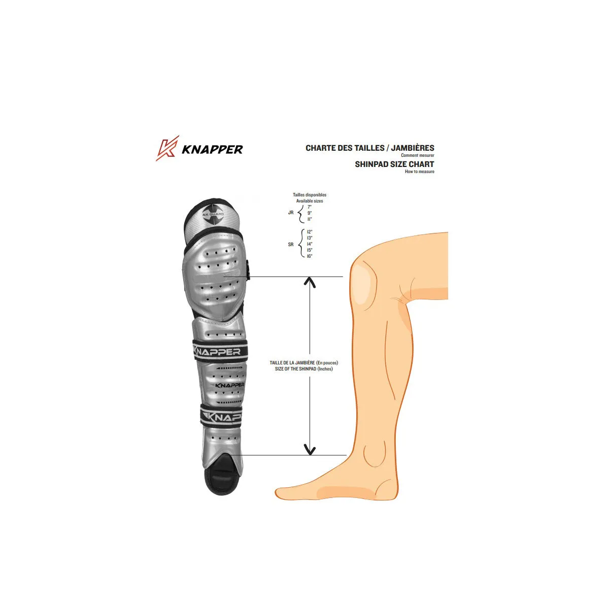 AK3 - Jambières de dek hockey pour adultes - Knapper