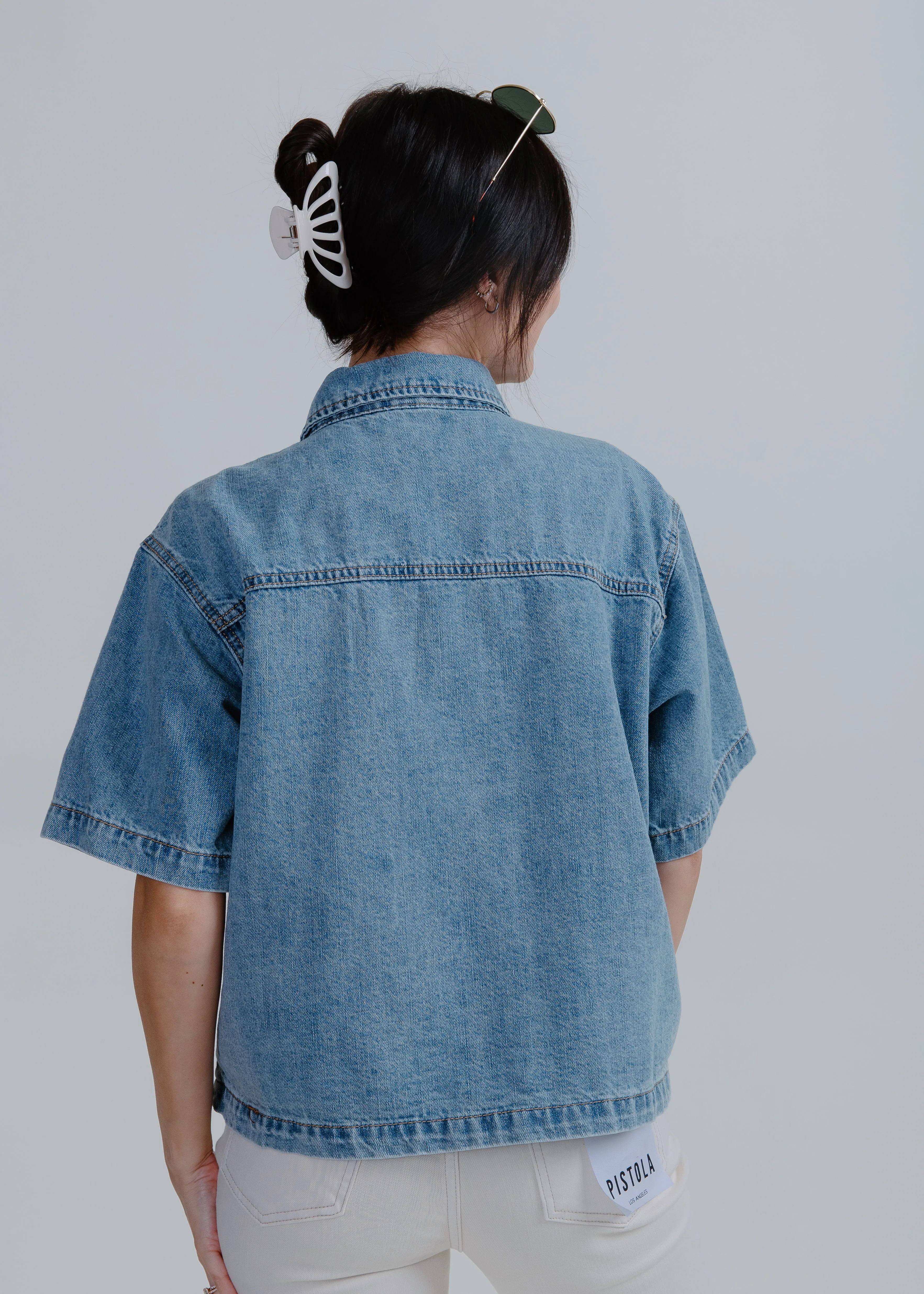 Baylor Denim Top