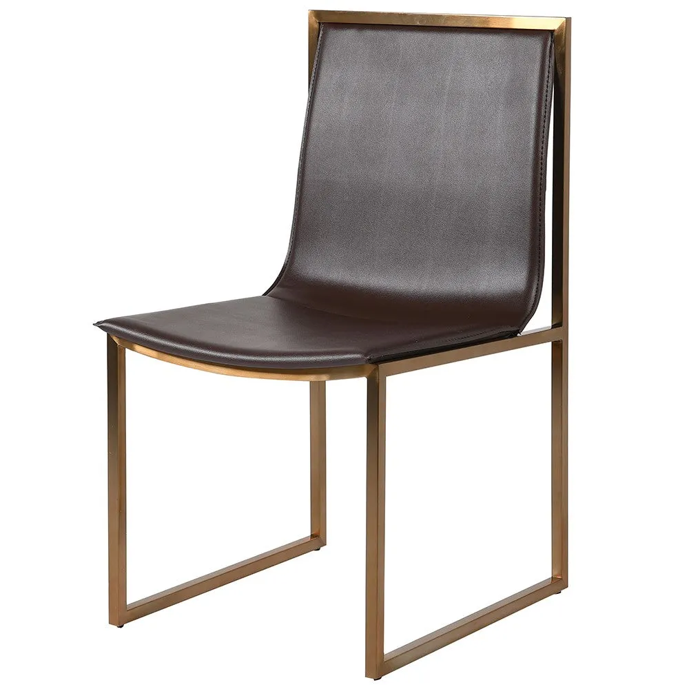 Dwell Devina Brushed Gold Dinner Chair