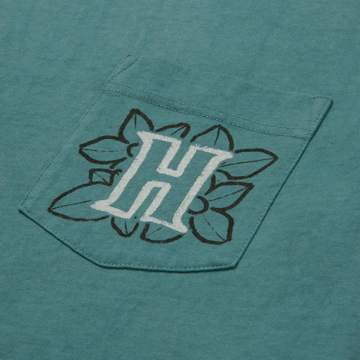 Floral Pocket Tee - Teal