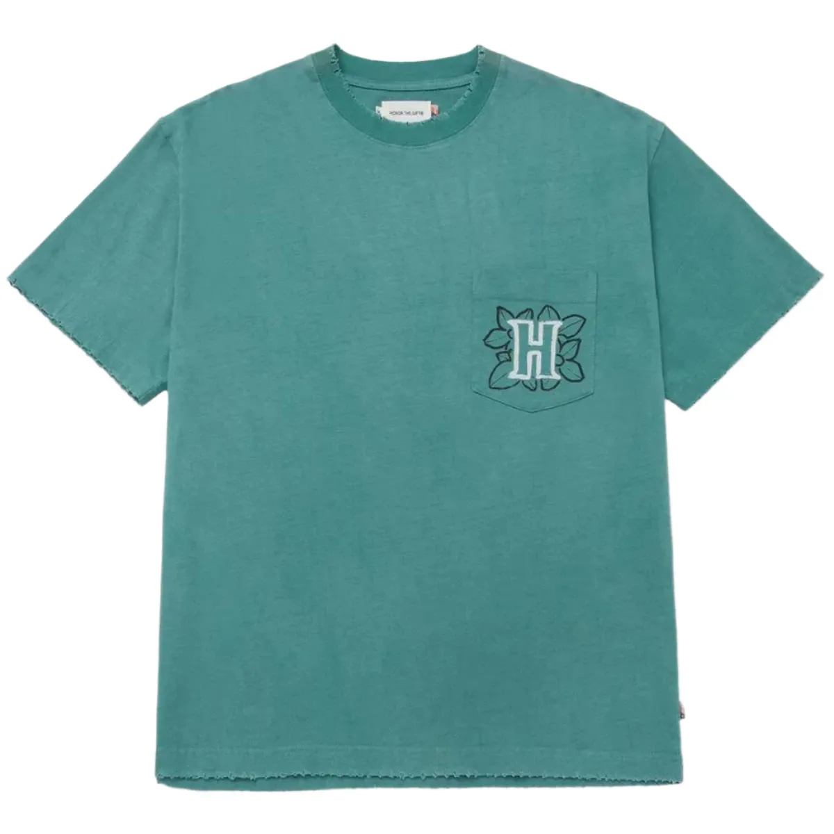 Floral Pocket Tee - Teal