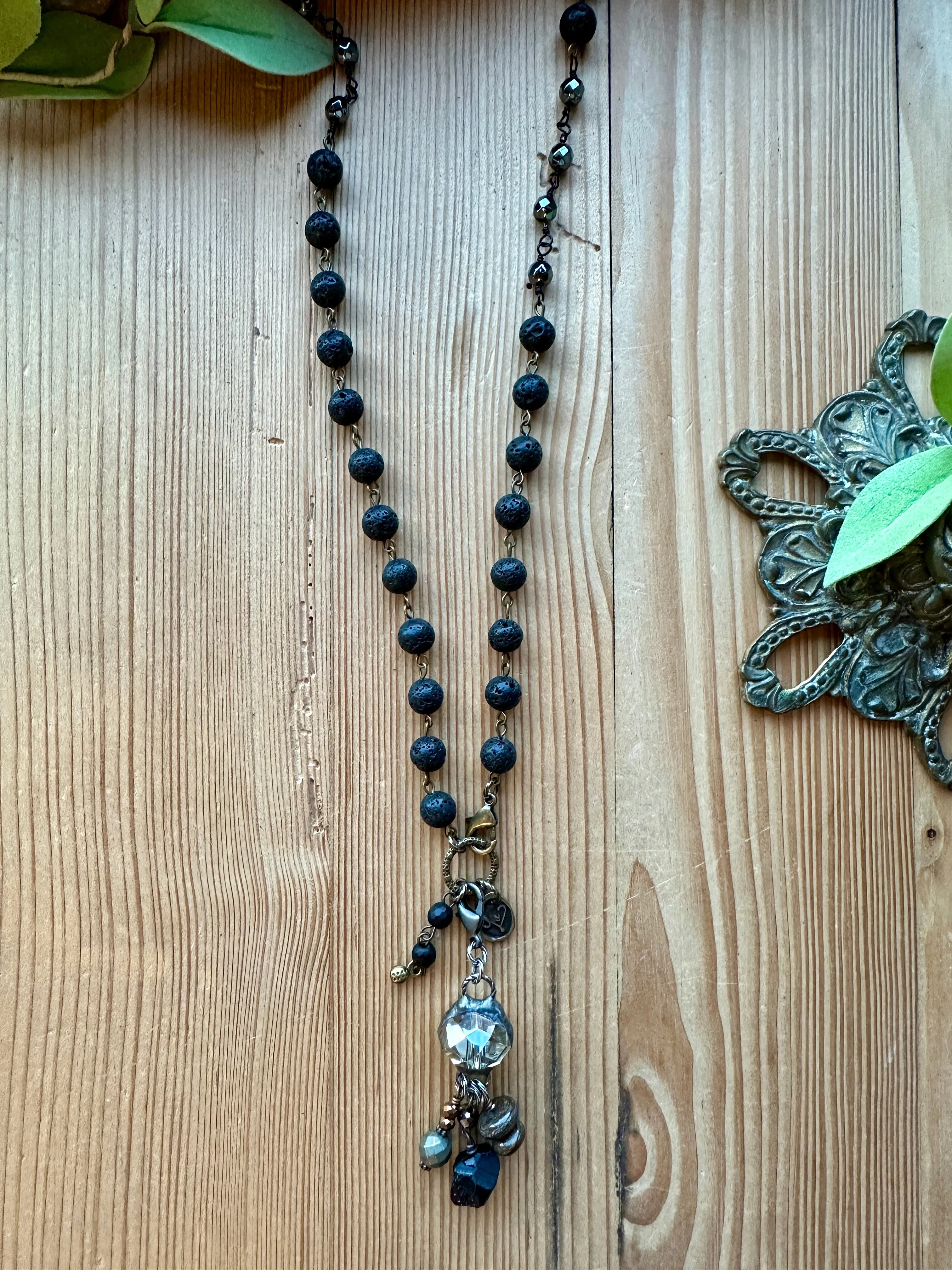 Smoky Fossil Interchangeable Necklace
