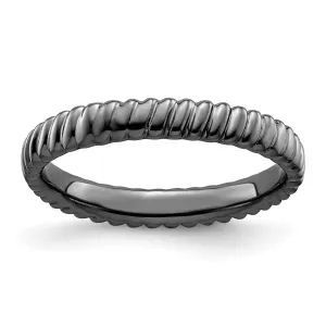 Sterling Silver Black-Plated Ring