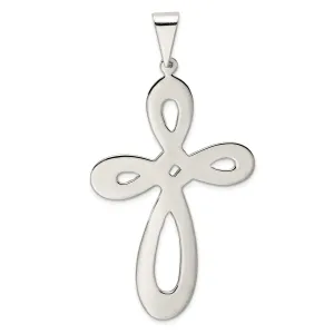 Sterling Silver Polished Finish Cross Pendant